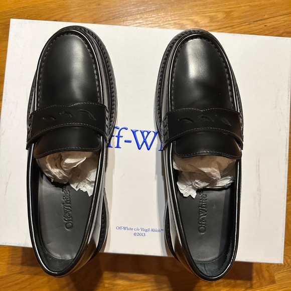Off White - Men’s Combat Leather Loafer - Black - Size 7 (US) - NEW! - Picture 2 of 12